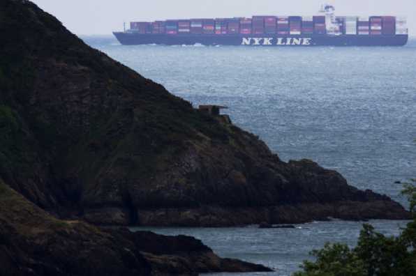 06 June 2020 - 12-31-16 
From Singapore to Maasvlakte (Rotterdam port) via....Brixham. Where they picked up their pilot for the channel.
---------------------------
Container ship NYK Virgo, 338.17m long.